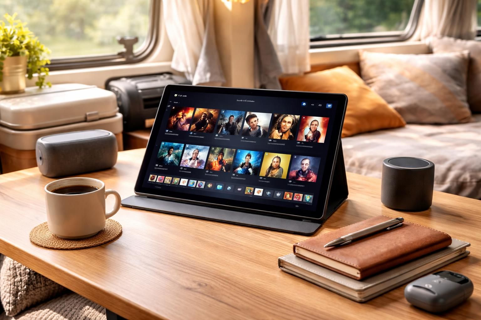 découvrez comment utiliser une tablette windows comme cockpit multimédia pour la vanlife, profitez de vos films et musique préférés, et optimisez votre setup mobile.